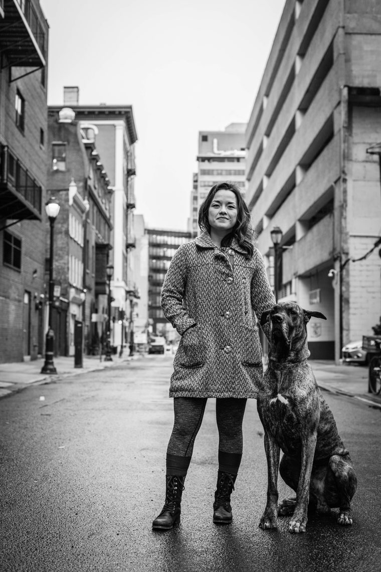 Philadelphia Photographer Environmental Portrait Dog In Street